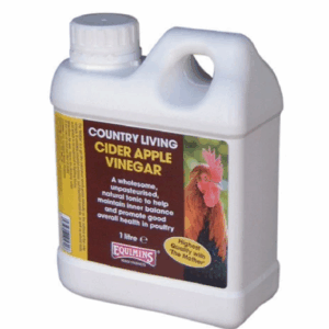 A wholesome, unpasteurised, natural tonic to help maintain inner balance and promote good overall health in poultry.

Highest quality with the 'Mother' - The 'Mother' is a gel-like substance which grows naturally on the surface of the cider vinegar. It contains powerful enzymes and important minerals, as well as natural malic acid which is so important in fighting toxins.