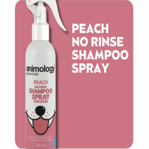 Peach Shampoo Spray by Animology Essentials, the perfect solution for keeping your dog's coat clean and fresh without the hassle of rinsing. This gentle yet effective shampoo spray helps remove dirt and grease, leaving your pet's coat looking and smelling great.

No Rinsing Required: Cleans your dog's coat without the need for water.
Effective Cleaning: Helps removes dirt and grease effortlessly.
Mild & Gentle: Formulated to be gentle and safe for your pet's skin and fur.
Fresh Peach Scent: Leaves your dog's coat smelling delightful.