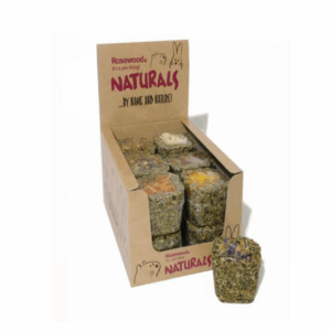 Ideal treat made only from 100% natural ingredients. Cereal-free, crunchy pots made with beneficial vegetables, herbs and seeds. Filled with one of six tasty vegetables or edible flowers. Ideal for rabbits, guinea pigs hamsters and all other small animals.