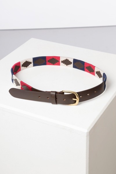 Rydale Polo Belt Askwith Navy/ White/ Bonbon