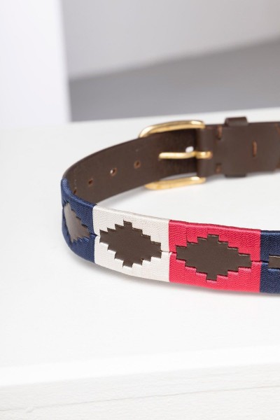 Rydale Polo Belt Askwith Navy/ White/ Bonbon - Image 4