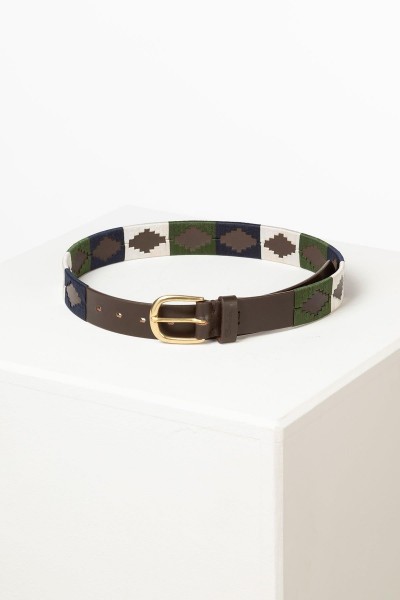 Rydale Polo Belt Askwith Brown/ Khaki/ Navy