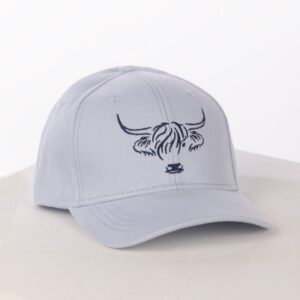 Rydale Highland Cow Baseball Cap Soft Blue