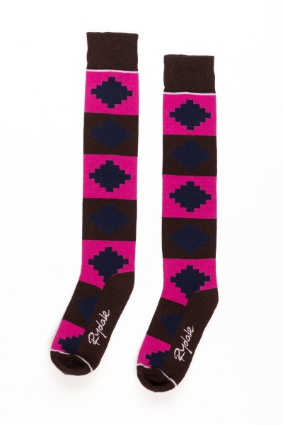Rydale Ladies Polo Knee Length Socks Dark Brown