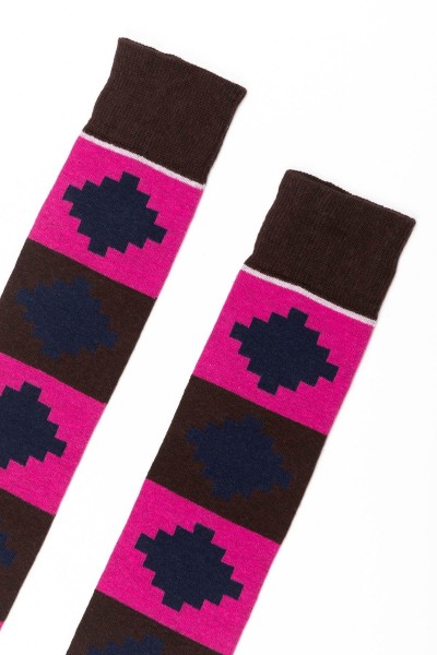 Rydale Ladies Polo Knee Length Socks Dark Brown - Image 3
