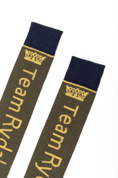 Ladies Team Rydale Knee Length Socks Olive - Image 3
