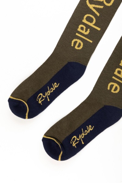 Ladies Team Rydale Knee Length Socks Olive - Image 4