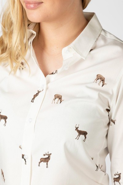 Rydale Ladies Printed Shirt Wistow II Deer - Image 5
