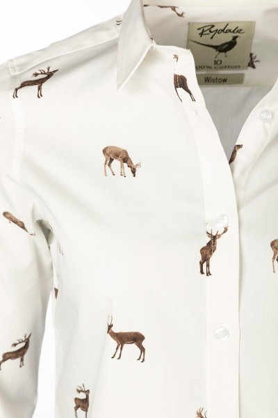 Rydale Ladies Printed Shirt Wistow II Deer - Image 7
