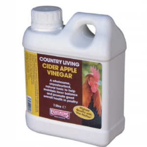 A wholesome, unpasteurised, natural tonic to help maintain inner balance and promote good overall health in poultry.

Highest quality with the 'Mother' - The 'Mother' is a gel-like substance which grows naturally on the surface of the cider vinegar. It contains powerful enzymes and important minerals, as well as natural malic acid which is so important in fighting toxins.