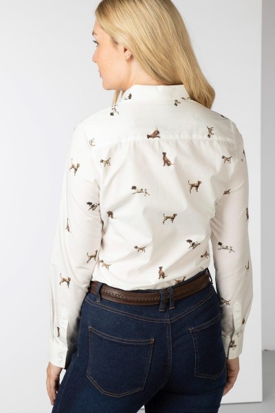 Rydale Ladies Printed Shirt Wistow II Country Dog - Image 3