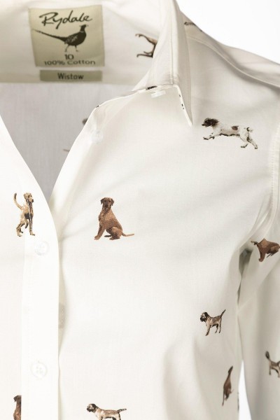 Rydale Ladies Printed Shirt Wistow II Country Dog - Image 7