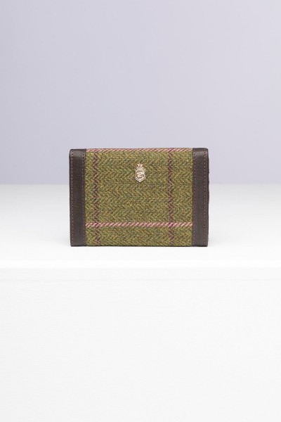 Rydale Ladies Trifold Purse Helmsley Dark Green Tweed - Image 7