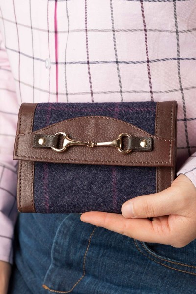 Rydale Ladies Trifold Purse Helmsley Navy Tweed - Image 3