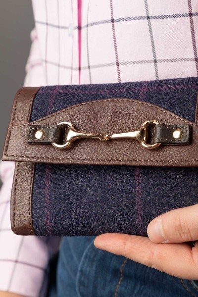 Rydale Ladies Trifold Purse Helmsley Navy Tweed - Image 6