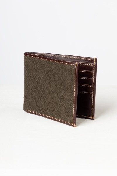 Rydale Men's Canvas Bifold Wallet Sledmere Brown