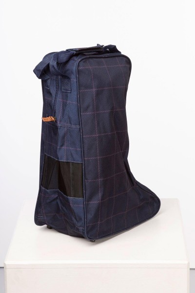 Rydale Wellington Boot Bag Navy Tweed - Image 2