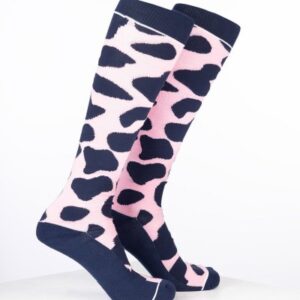 Rydale Womens Bamboo Rich Cow Print Riding Socks