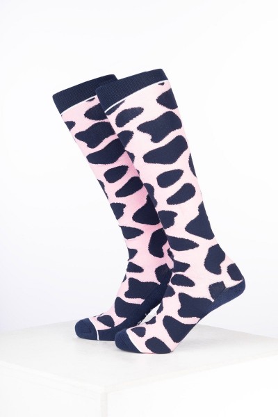 Rydale Womens Bamboo Rich Cow Print Riding Socks - Image 3